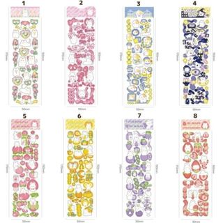 hình dán sticker mèo thỏ bling cute dễ thương làm DIY, decor toploader