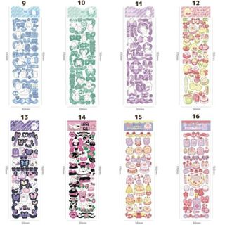 hình dán sticker mèo thỏ bling cute dễ thương làm DIY, decor toploader