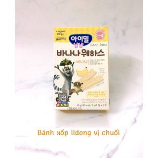 Bánh xốp ildong Hàn Quốc vị Chuối 36g cho bé 12m+, 8801157552983, hợp tác phân phối bởi Top1Food