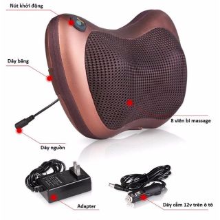 Gối masage 8 bị Hồng ngoại 2 chiều