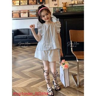 set bộ tone xanh cực xinh nè shop Bé mặc đi học hay đi chơi đều đẹp.Size 1y-10y ri10
