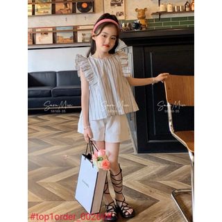 set bộ tone xanh cực xinh nè shop Bé mặc đi học hay đi chơi đều đẹp.Size 1y-10y ri10
