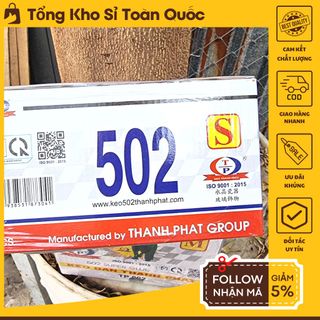 Keo Dán Sắt 502 Thành Phát Size M (Thùng 20 Hộp)