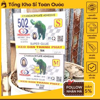 Keo Dán Sắt 502 Thành Phát Size M (Thùng 20 Hộp)