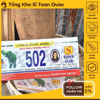 Keo Dán Sắt 502 Thành Phát Size M (Thùng 20 Hộp)