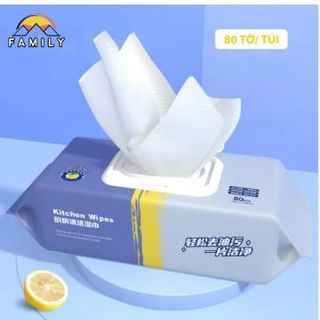 GÓI 80 KHĂN ƯỚT LAU BẾP ĐA NĂNG SIÊU SẠCH