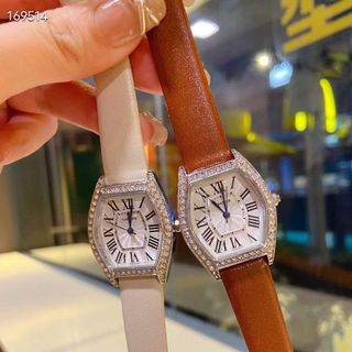 Đồng hồ da vuông nữ