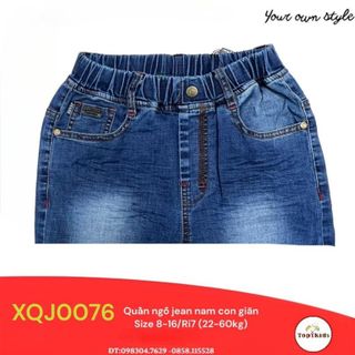 Quần Short Jean Nam màu Xanh, Quần Lửng Nam Jean thời trang cao cấp size 20-50kg -XQJ0076
