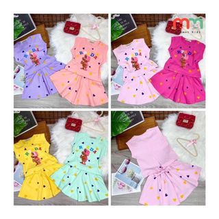 Váy bé gái áo thắt nơ sau, thun cotton, phối quần giả váy, sơ sinh đến 5 tuổi, Top1Kids_201646_sg2 giá sỉ