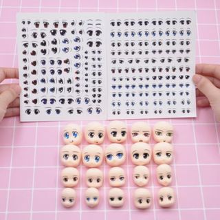 decal nuớc hình dán mắt chibi làm figure