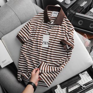 Áo thun polo nam, áo cổ bẻ nam cao cấp, chất cotton 4xịn , vải dệt sọc màu đẹp , bo dệt đồng màu - size từ 50kg - 80kg