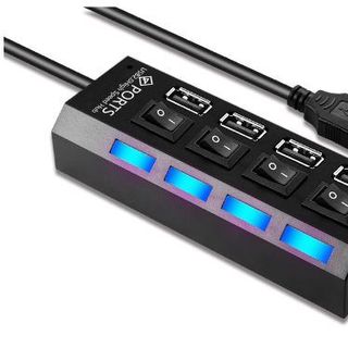 HUB02 Chia 4 Cổng USB 2.0, có công tắc, chuyển dữ liệu tốt độ cao giá sỉ