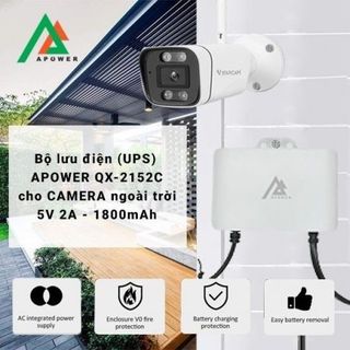 Bộ lưu điện (UPS) APOWER QX-2152C cho CAMERA ngoài trời 5V 2A - 1800mAh (Dùng được cho 1 camera) giá sỉ