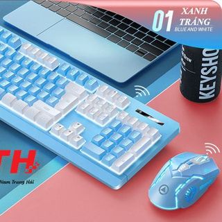 Bộ bàn phím chuột không dây Yindiao KM-01 kết nối bằng chip USB 2.4G chuyên game có đèn led cực đẹp giá sỉ