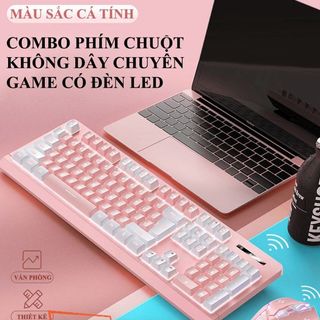 Bộ bàn phím chuột không dây Yindiao KM-01 kết nối bằng chip USB 2.4G chuyên game có đèn led cực đẹp