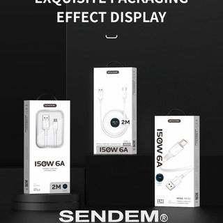 Cáp sạc siêu nhanh Sendem M71T 150W Chân TypeC