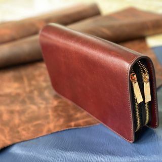 Clutch cầm tay 2 khoá da pullup da bò