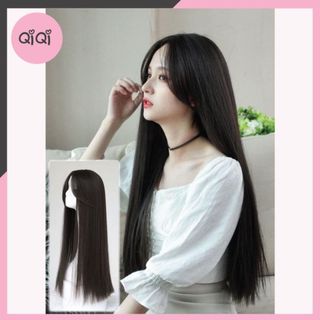 Tóc Giả Nguyên Đầu Hai Mái Hất Thẳng (Tặng Kèm Mũ Lưới) ,, top1wow_083992