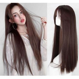 Tóc Giả Nguyên Đầu Hai Mái Hất Thẳng (Tặng Kèm Mũ Lưới) ,, top1wow_083992