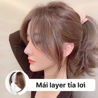 Tóc Mái Giả LAYER, Kẹp Phồng 2 Bên [Có clip, ảnh thật] phong cách Hàn Quốc giống tóc thật  ,, top1wow_083992