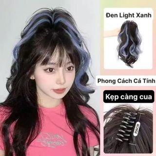 Tóc Giả Kẹp Cao Nửa Đầu Xoăn Light Xanh Cá Tính Phong Cách Hàn Quốc  ,, top1wow_083992 giá sỉ