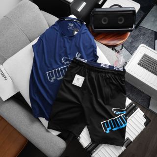 Set thun thể thao nam, set thun áo tay lỡ nam cao cấp, chất thun poly 2 da trơn láng, co giãn 4c, 3 túi khoá kéo - size từ 55kg - 85kg