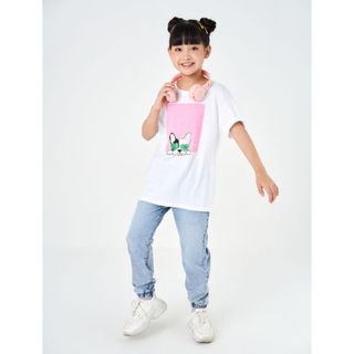 Quần jeans bé gái CANIFA chất liệu 100% cotton, cạp chun, gấu bo chun 1BJ23S001 ,sỉ liên hệ Top1Kids
