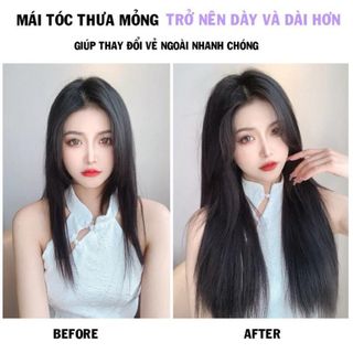 Kẹp Tóc Giả Kẹp thẳng 45-55cm, phong cách Hàn Quốc, set 3 dải làm dày tóc, tự nhiên mềm đẹp  ,, top1wow_083992