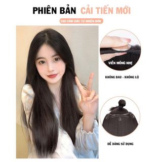 Kẹp Tóc Giả Kẹp thẳng 45-55cm, phong cách Hàn Quốc, set 3 dải làm dày tóc, tự nhiên mềm đẹp  ,, top1wow_083992