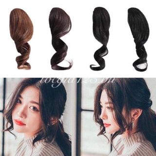 Tóc mái giả dài xoăn nhẹ. Tóc kẹp phồng 2 bên giống tóc thật. , top1wow_083992