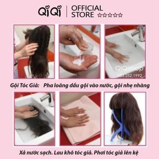 Tóc mái giả dài xoăn nhẹ. Tóc kẹp phồng 2 bên giống tóc thật. , top1wow_083992