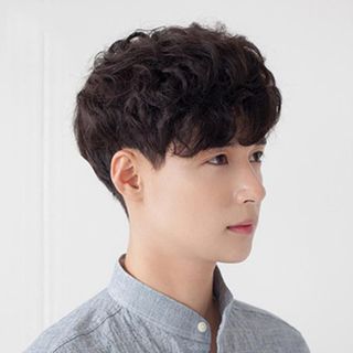 Tóc Giả Nam Nguyên Đầu Xoăn Nhẹ NA15 ,, top1wow_083992
