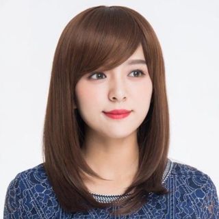 Bộ Tóc Giả Nguyên Đầu Thẳng Ngang Lưng Mái Chéo Trung Niên ,TN09 , top1wow_083992
