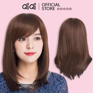 Bộ Tóc Giả Nguyên Đầu Thẳng Ngang Lưng Mái Chéo Trung Niên ,TN09 , top1wow_083992