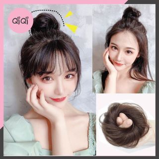 Búi Tóc Củ Tỏi, Búi Tóc giả [Cao Cấp] phong cách Hàn Quốc tự nhiên như tóc thật  ,, top1wow_083992