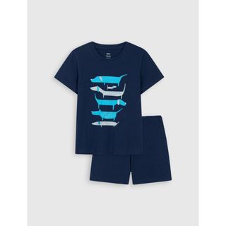 Bộ quần áo bé trai CANIFA cộc tay quần short chât cotton in hình dễ thương - 2LS22S002 ,sỉ liên hệ Top1Kids