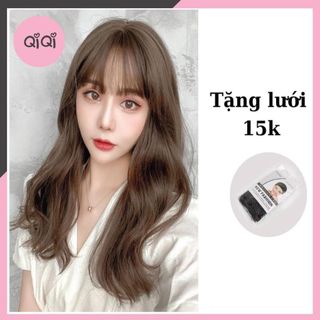 Tóc Giả Nguyên Đầu Lửng Xoăn Dợn Phong Cách Hàn Quốc  ,, top1wow_083992