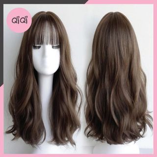 Tóc Giả Nguyên Đầu Lửng Xoăn Dợn Phong Cách Hàn Quốc  ,, top1wow_083992