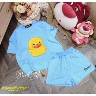 ⛱Hàng Sỉ SG⛱ Bộ cộc tay, cho cả mẹ và bé, thun cotton cao cấp, quần đùi, in hình vịt - top1dropship_00264_16341608_sg1