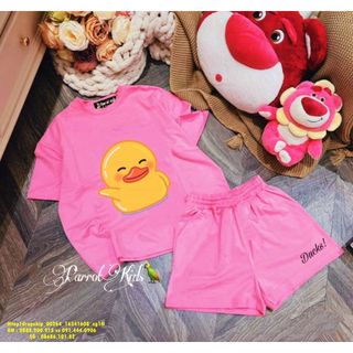⛱Hàng Sỉ SG⛱ Bộ cộc tay, cho cả mẹ và bé, thun cotton cao cấp, quần đùi, in hình vịt - top1dropship_00264_16341608_sg1