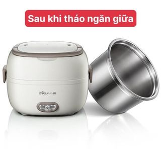 Hộp cơm điện văn phòng Tự Nấu - Hâm Nóng 2 IN1 tiện lợi- Nồi cơm điện mini , top1wow_083992
