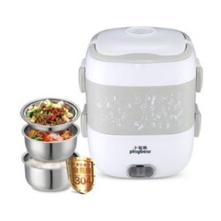 Hộp cơm điện văn phòng Tự Nấu - Hâm Nóng 2 IN1 tiện lợi- Nồi cơm điện mini , top1wow_083992