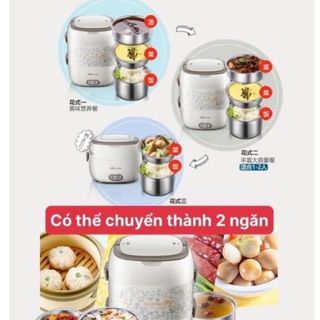 Hộp cơm điện văn phòng Tự Nấu - Hâm Nóng 2 IN1 tiện lợi- Nồi cơm điện mini , top1wow_083992