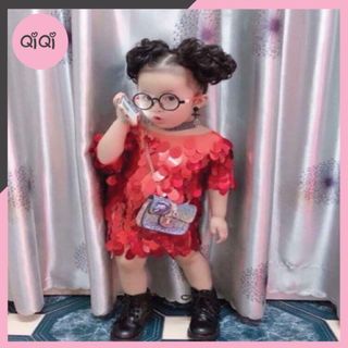 Búi Tóc Bé Gái - Búi Tóc Giả Xoăn Xinh Xắn Dành Cho Bé Gái Ít Tóc  ,, top1wow_083992