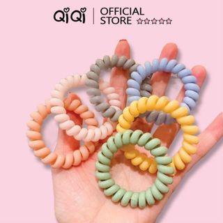 Set 5 chun buộc tóc lò xo siêu bền màu pastel Hàn Quốc , top1wow_083992