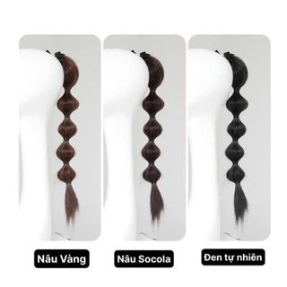 Tóc Giả cột tròn đuôi ngựa hoặc hai bên dễ thương (Giá 1 bên) ,, top1wow_083992