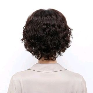 Bộ Tóc Giả Ngắn xoăn đuôi Nguyên Đầu Trung Niên Thẳng TN06 MS30 ,, top1wow_083992