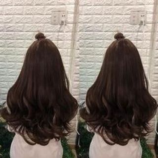 Tóc giả nữ kẹp chữ U / Tóc giả kẹp U dài 45cm kèm ảnh thật xoăn bồng bềnh làm dày tóc cực đẹp , top1wow_083992
