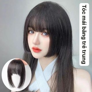 Tóc Mái Giả Bằng có Mai Dày [Có clip, ảnh thật] phong cách Nhật Bản giống tóc thật ,, top1wow_083992