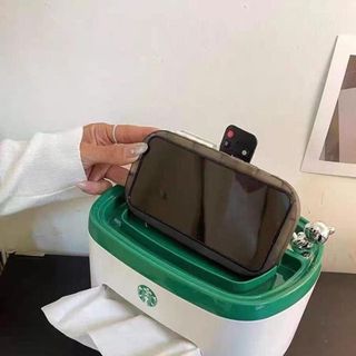 Hộp đựng giấy có khe đỡ điện thoại
